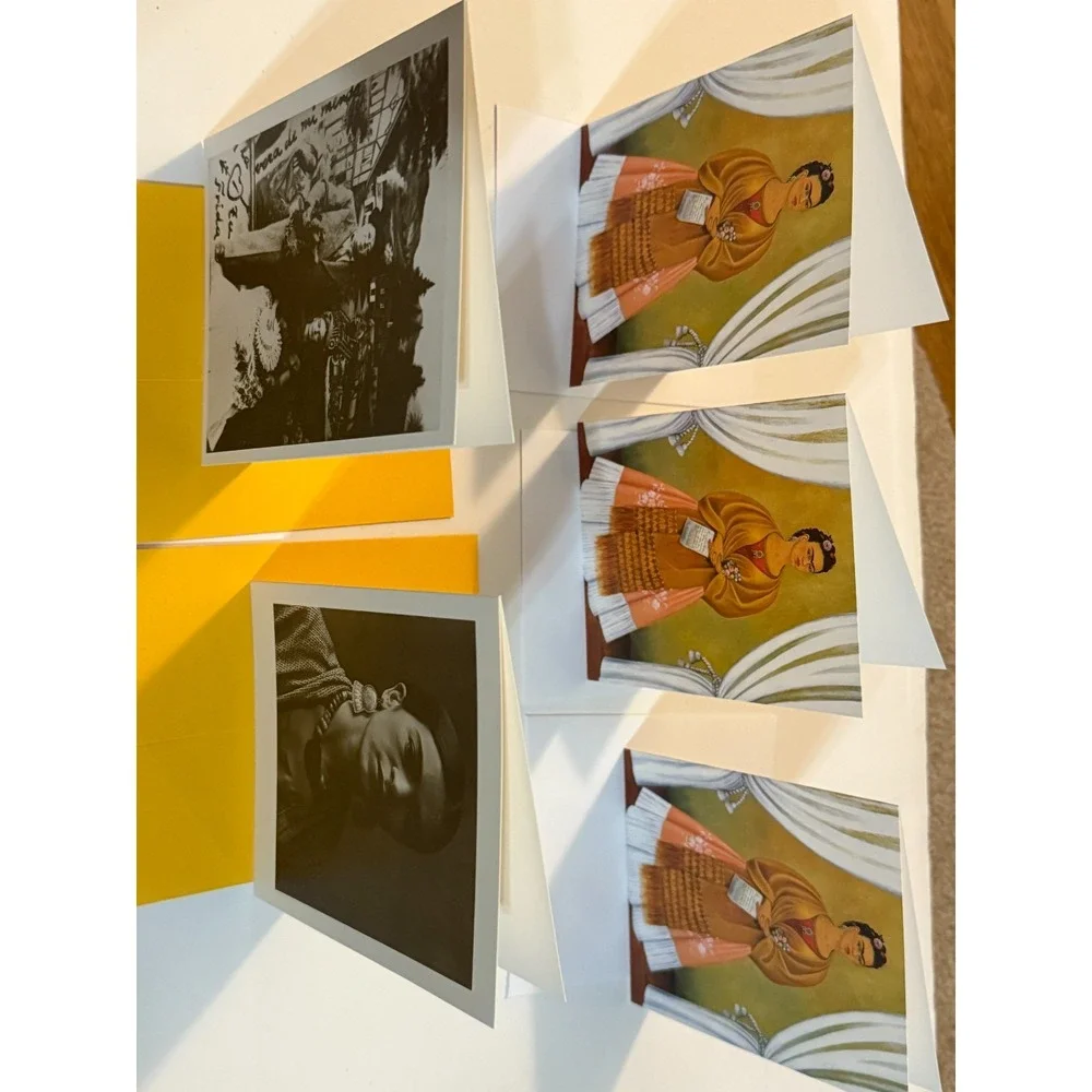 Lot of 5 Cards Frida Kahlo Artist Painting Self Greeting w envelopes Art Mexican